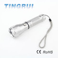 Venta caliente de aluminio recargable Dimmable Led linterna